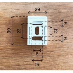 Conjunto de 2 fixadores adesivos compatíveis com todas as persianas, mesmo com persianas pesadas