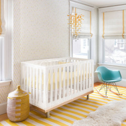 Москітна сітка для дитячого ліжечка з універсальним отвором на блискавці