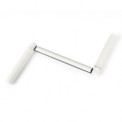 Handle for round handle Ø 12 mm made of white lacquered steel Total length 310 mm