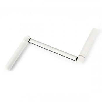 Poignée ronde Ø 12 mm En acier laqué blanc longueur Totale 310 mm