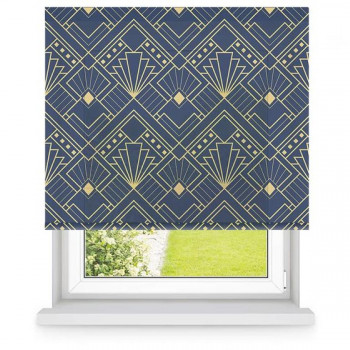 Rolety 2w1 DUO rolety zaciemniające lub przesiewowe Premium w stylu art deco