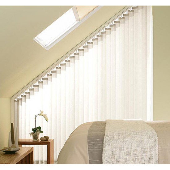 Buy Custom Slanted California Blinds 89 and 127 mm Strips, Vertical Blinds, for Trapezoidal Windows at Factory Prices