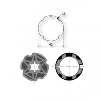 Adaptador de eixo ZF45 9500456 para motores Somfy Ø40mm