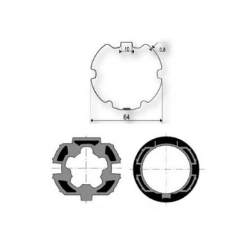Dispositivos elétricos 9410400 da linha central de ZF64 para motores de Somfy Ø50mm