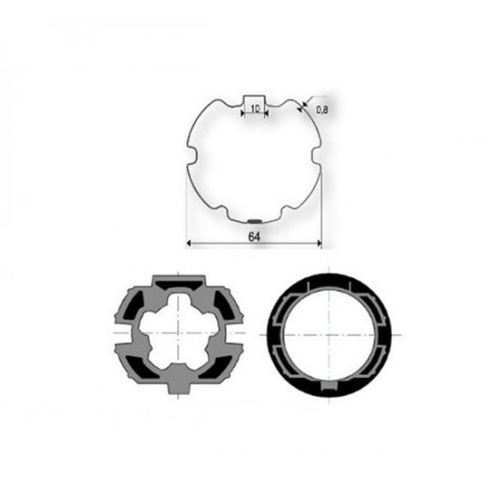 Commandez Montages refocalisés de l'axe ZF64 9410400 pour des moteurs de Somfy Ø50mm aux prix d'usine