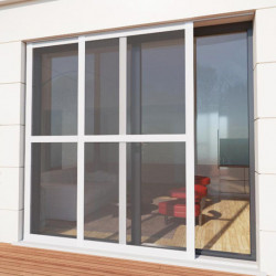 Розсувна москітна сітка на еркер Alu-Luxury