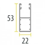 Para el componente de reconstrucción-en U 53 x 22mm 