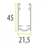 For a traditional shutter - En U 45 x 21.5mm 