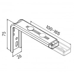 2er Set verstellbare Universalhalterungen - Versatz bis 16,5 cm.  2er Set verstellbare Universalhalterungen - Versatz bis 16,5 cm.