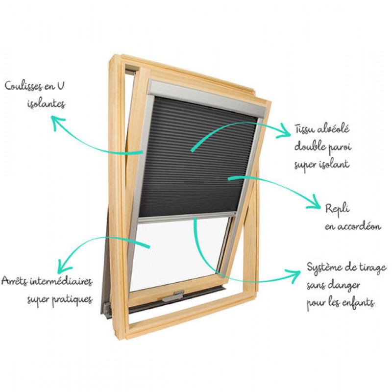 Buy Insulated pleated Velux ® curtain at Factory Prices