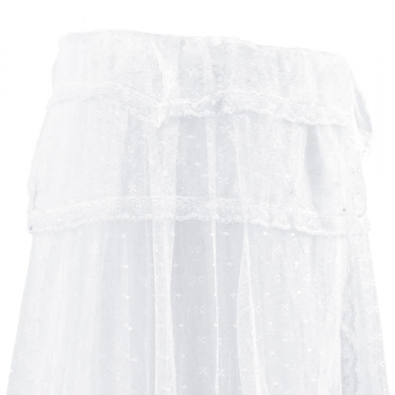 Commandez Moustiquaire à baldaquin pour lit bébé en tissu blanc Jacquard Deco aux prix d'usine