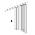 Buy Custom Slanted California Blinds 89 and 127 mm Strips, Vertical Blinds, for Trapezoidal Windows at Factory Prices