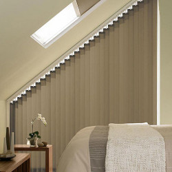 Custom Slanted California Blinds 89 and 127 mm Strips, Vertical Blinds, for Trapezoidal Windows