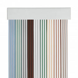 The ribbon curtain is pleasant and silky to the touch made of PVC for outdoor use