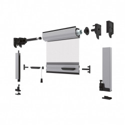 Антимоскитная сетка рулонная штора, Вертикальное свертывание