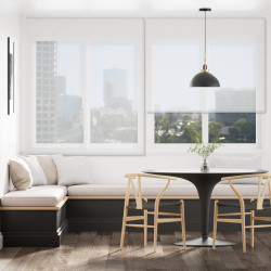 Transparent Cluny Lino Roller Blinds with Linen Texture