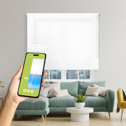 Translucent fabric blinds with antibacterial treatment, for rooms with high humidity