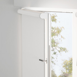 Estores enrollables sin taladrar de tela opaco Colors, tela 100% opaca Black Out, no deja pasar la luz, protege de la luz exterior, privacidad completa.