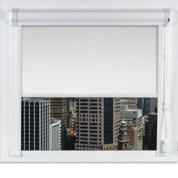 Roller blinds with glass guides and opaque fabric