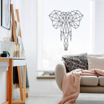 Jeugd rolgordijnen met Print abstractie, geometrie, dier, olifant