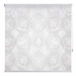 Shutters on windows with abstract motifs of medium transparency