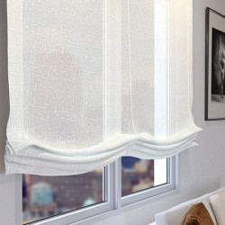 Lniane zasłony składane