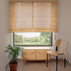 Bamboo blinds, roller blinds are made of natural pine