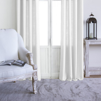 Cortinas de tecido transparente de linho rústico com efeito natural de juta ou ráfia