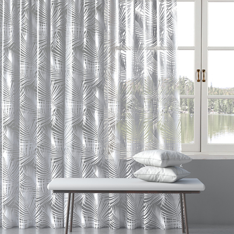 Buy Translucent curtain with floral motif, Aqua Clean at Factory Prices