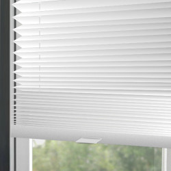 Translucent curtains with pleats