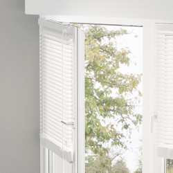 Aluminum blinds without holes 25 mm thick for installation on windows and doors without drilling holes