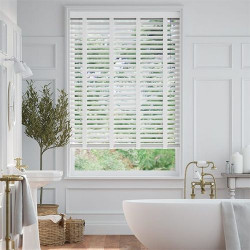 VENECIANAS MADERA Blanco - Gris