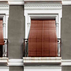 Roller blind, Alicantina blinds for exterior made of wood of various colors with PEFC certificate