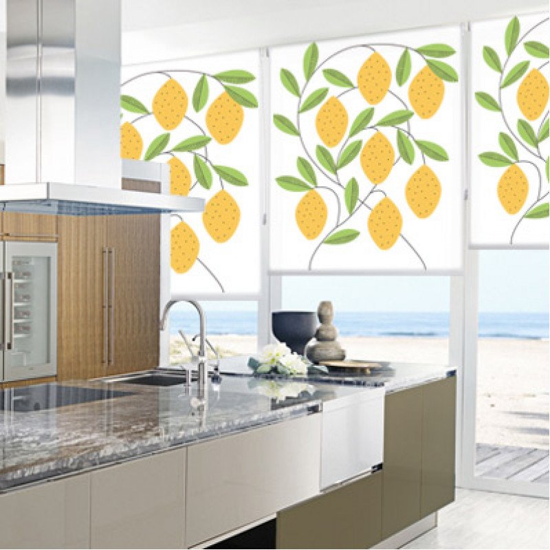 Encomende Persianas, persianas impressas frutas para cozinha a preços de fábrica