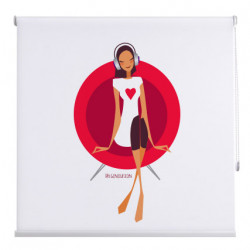 Youth Roller Blinds with Musical Girl Print