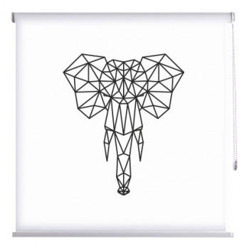 Jeugd rolgordijnen met Print abstractie, geometrie, dier, olifant