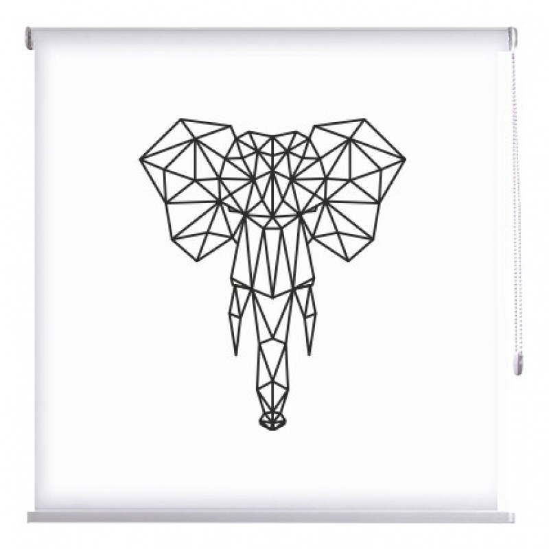 Encomende Cortinas de rolo da juventude com impressão abstração, geometria, Animal, Elefante a preços de fábrica