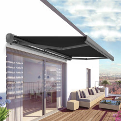 Motorized awning 3000x3000 mm Built-in LED backlight, radio module 1 channel