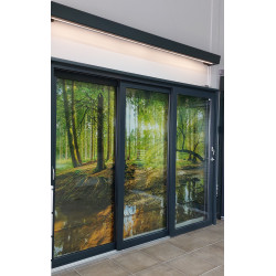Baldachim SmartSun w komplecie z silnikiem i akrylową taflą LED 3x2m w kolorze kamiennej szarości. Zadaszenie na taras, balkon, uchwyty ścienne w komplecie Baldachim SmartSun w komplecie z silnikiem i akrylową taflą LED 3x2m w kolorze kamiennej szarości. Zadaszenie na taras, balkon, uchwyty ścienne w komplecie