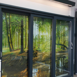  Навес SmartSun в комплекте с мотором и акриловым полотном LED 3x2 м цвета серого камня. Навес для террасы, балкона, настенные кронштейны в комплекте