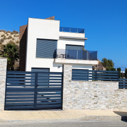 Fence, Gate, Ranch Style gate, Viewable, ventilated, painted aluminum