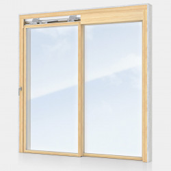 Threshold-free sliding Wooden Window system Fly Light, m2