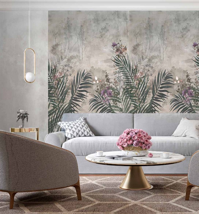 Idea de ambiente · imagen orientativa — Panel de pared SPC Rocko R161 Golden Cane A — 4 mm