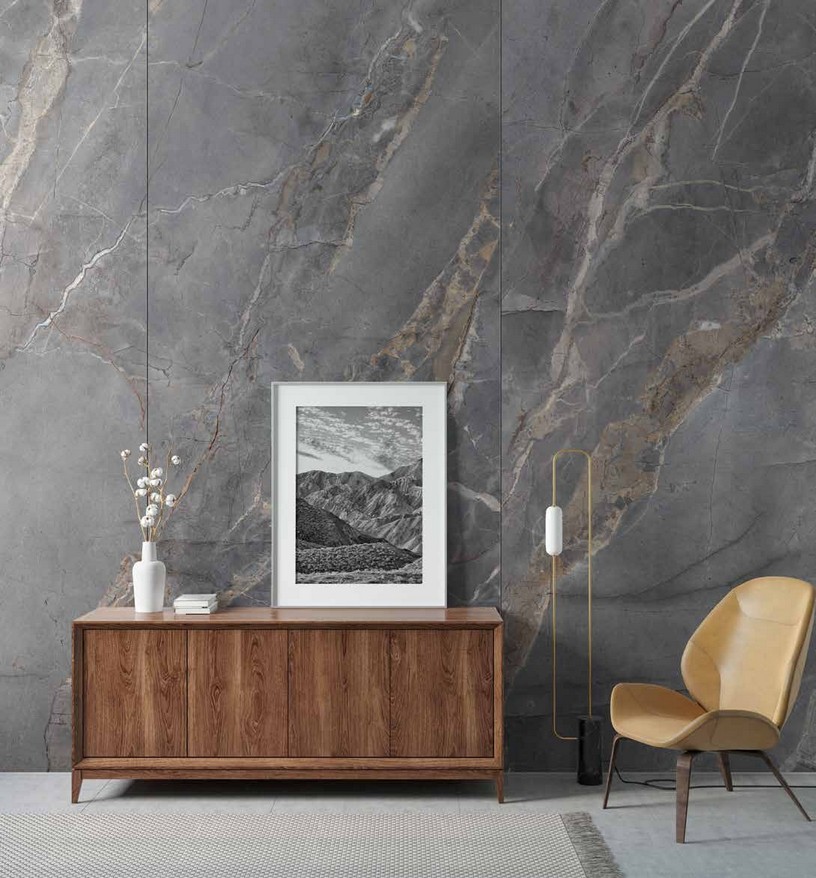 Idea de ambiente · imagen orientativa — Panel de pared SPC Rocko R193 Velvet Marble — 4 mm
