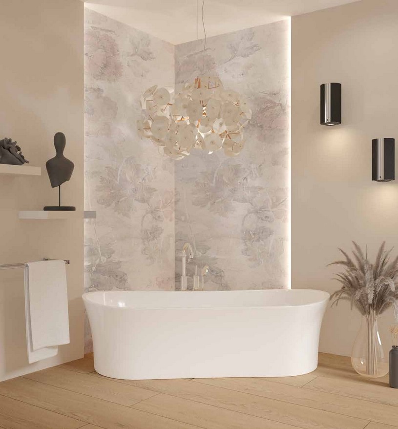 Idea de ambiente · imagen orientativa — Panel de pared SPC Rocko R255 Villa Augusta — 4 mm