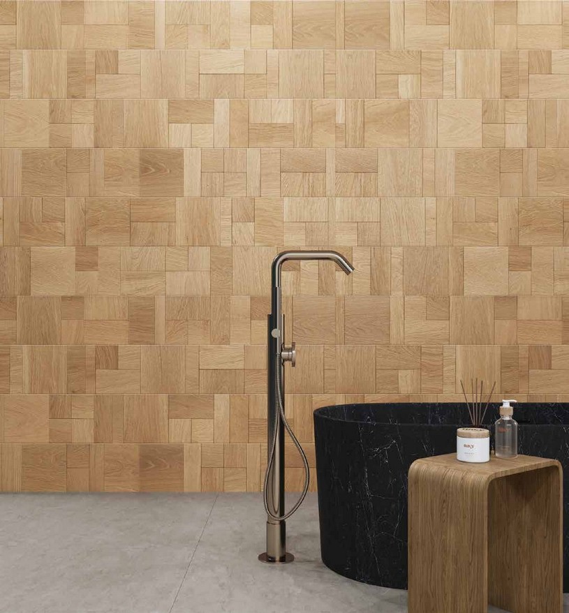 Idea de ambiente · imagen orientativa — Panel de pared SPC Rocko R265 Soulgrain — 4 mm